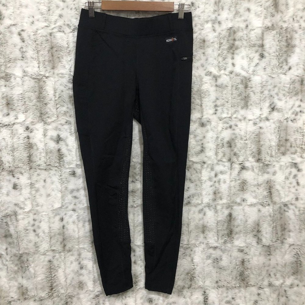 Kerrits Women's Equestrian Riding Pants Side Zip Pocket Size M Black